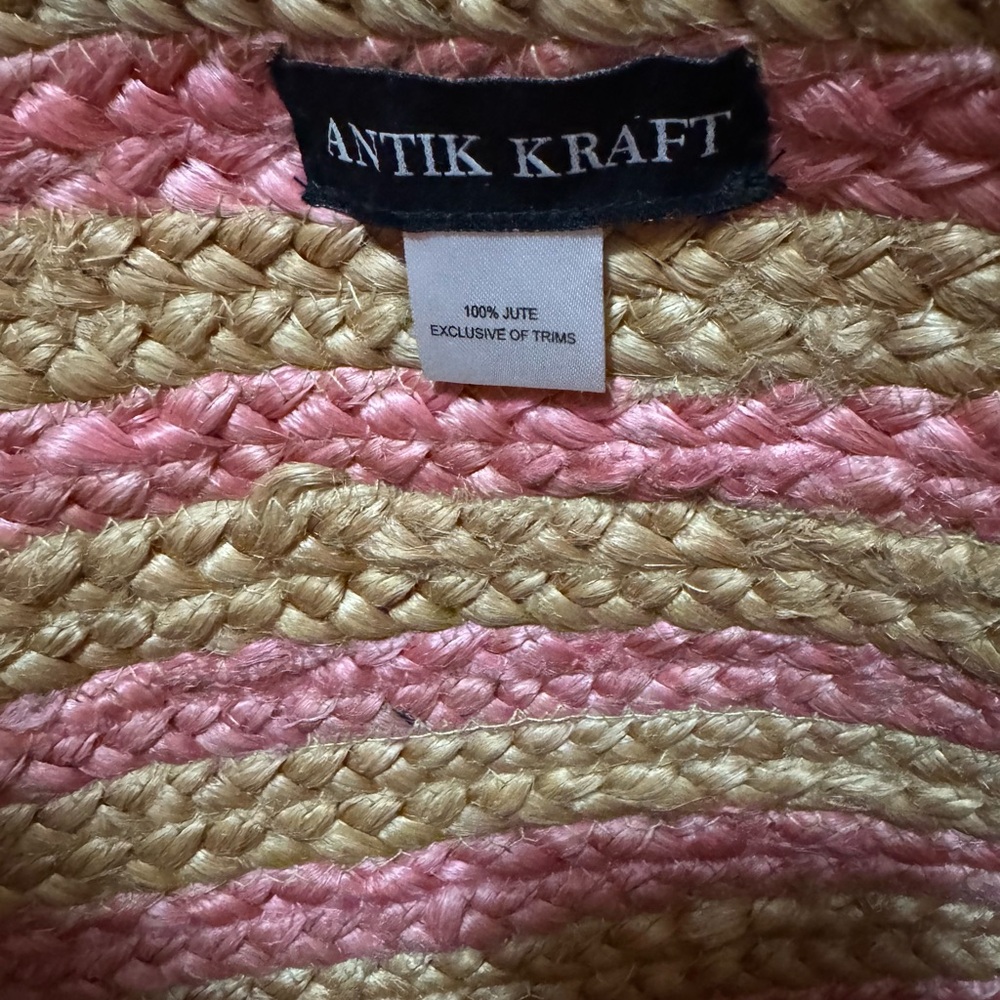 NWT Antik Kraft Jute tote - Picture 5 of 12